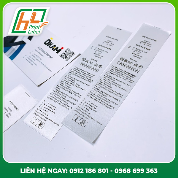 In tem vải - In Tem Nhãn, Nhãn Mác Hà Linh - Công Ty TNHH In Bao Bì Hà Linh