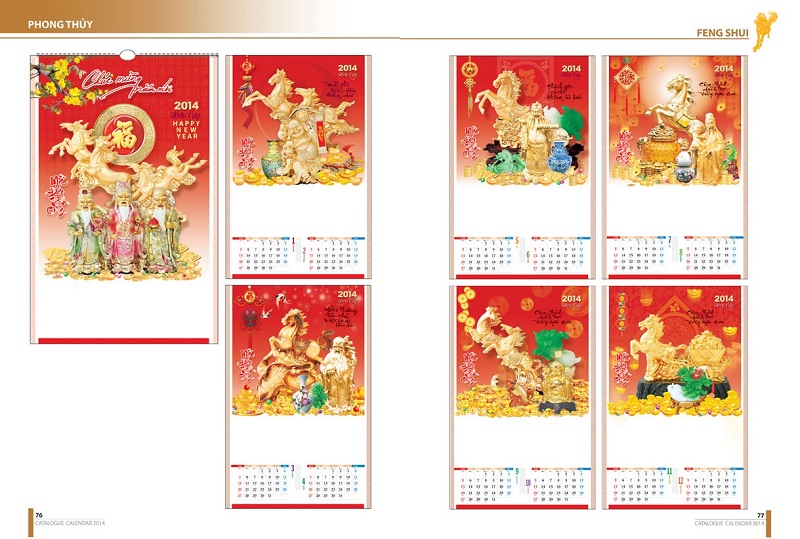 In lịch tết - In ấn Nhất Tín - Công Ty TNHH Sản Xuất Bao Bì Nhất Tín
