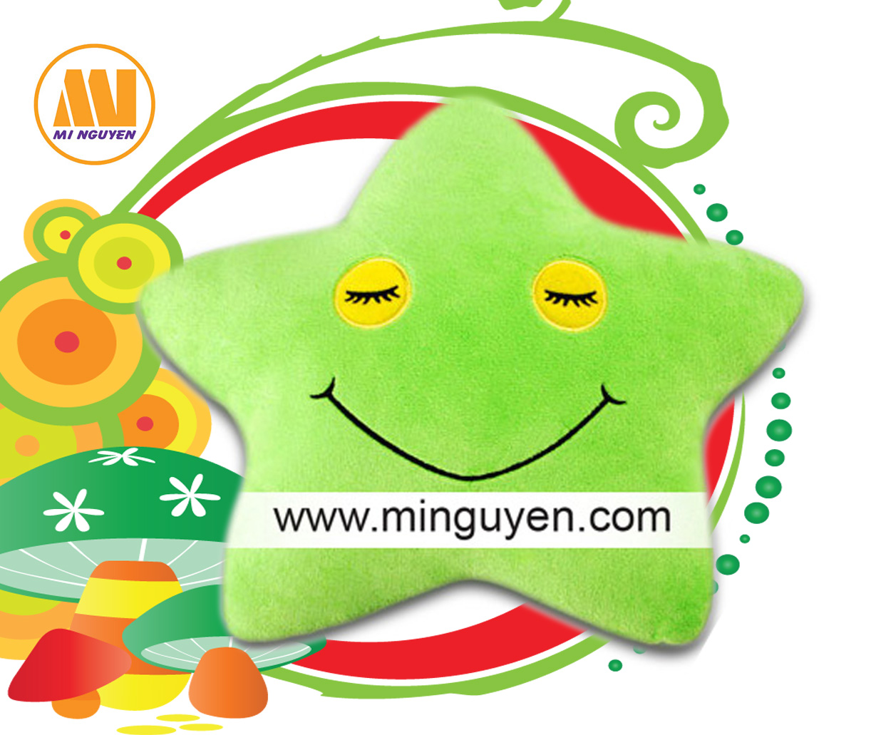 Gối hình ngôi sao kt (50 x 50)cm - Quà Tặng Mi Nguyễn - Công Ty TNHH Sản Xuất Thương Mại Dịch Vụ Mi Nguyễn