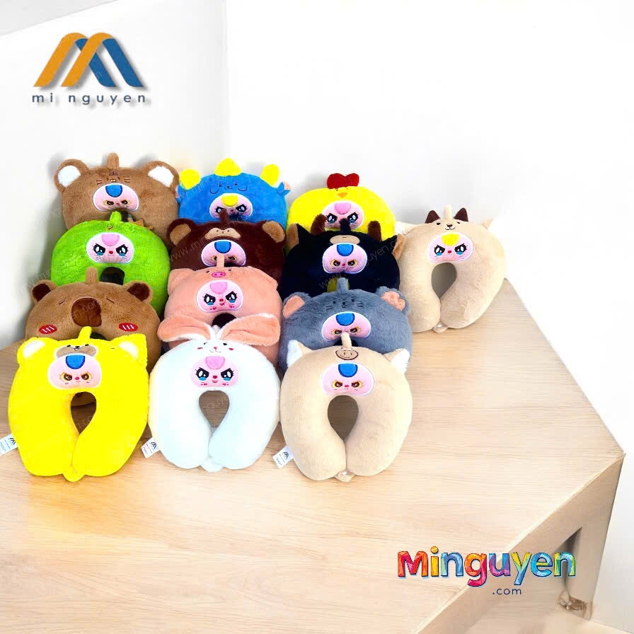 Gối kê cổ baby three 12 con giáp - Quà Tặng Mi Nguyễn - Công Ty TNHH Sản Xuất Thương Mại Dịch Vụ Mi Nguyễn