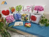 Gối tựa lưng mi nguyễn vải canvas nhiều phong các - Quà Tặng Mi Nguyễn - Công Ty TNHH Sản Xuất Thương Mại Dịch Vụ Mi Nguyễn