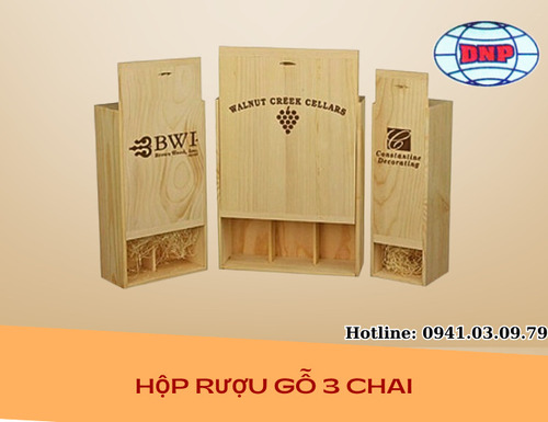 Hộp rượu gỗ