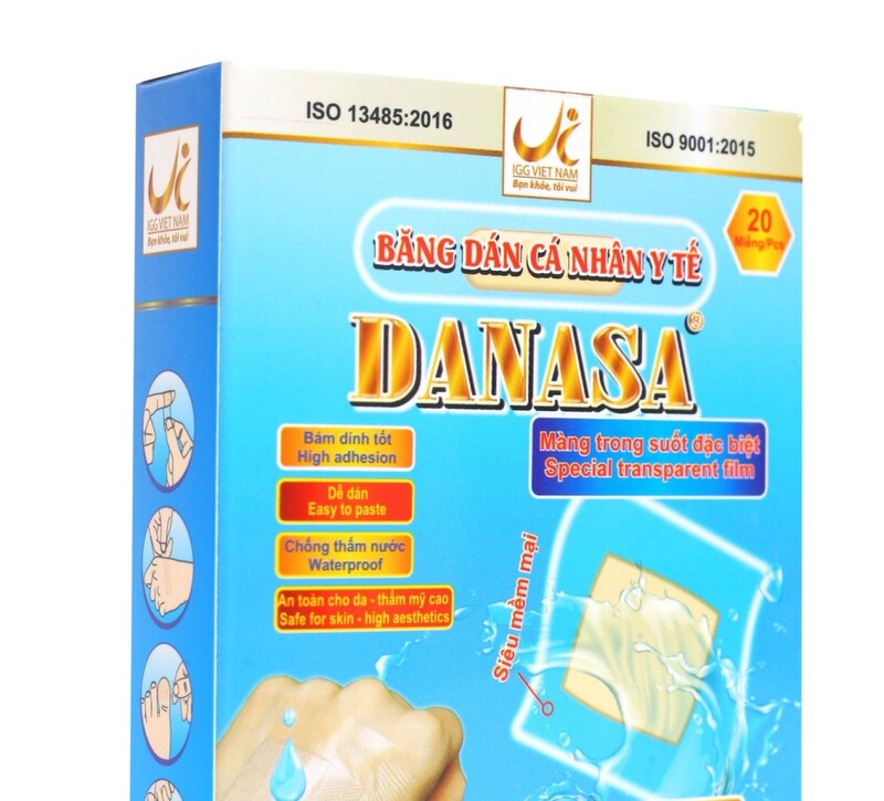Băng dán cá nhân y tế Danasa (loại trong suốt 20 miếng) - Công Ty TNHH IGG Việt Nam