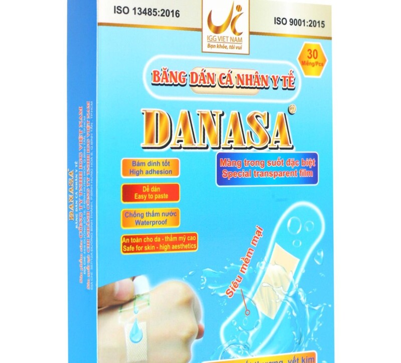 Băng dán cá nhân y tế Danasa (loại trong suốt 30 miếng) - Công Ty TNHH IGG Việt Nam