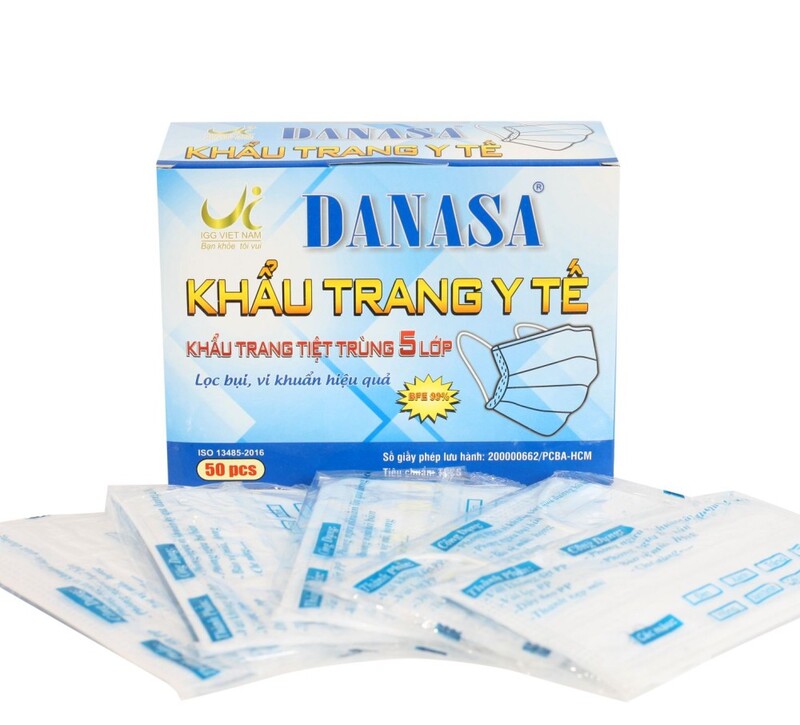 Khẩu trang y tế 5 lớp Danasa (màu trắng) - Công Ty TNHH IGG Việt Nam