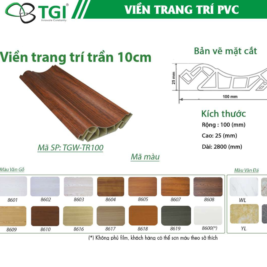Viền trang trí PVC - Công Ty Cổ Phần Xuất Nhập Khẩu TGI