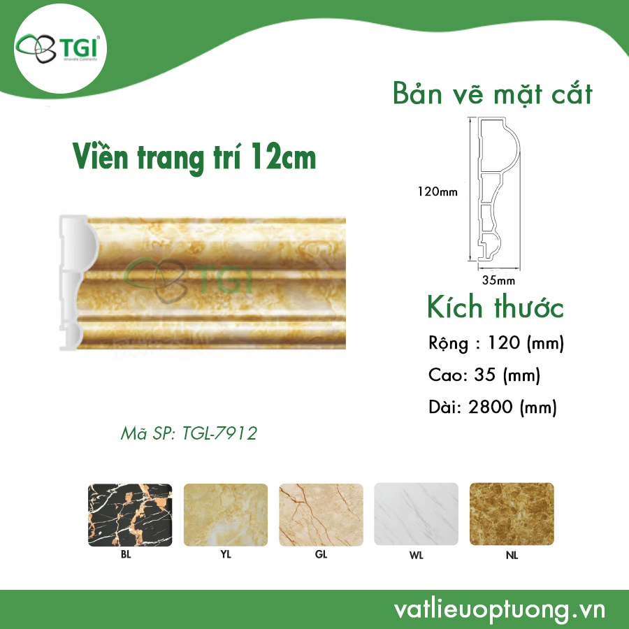 Viền trang trí vân đá - Công Ty Cổ Phần Xuất Nhập Khẩu TGI