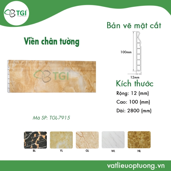 Đường viền trang trí vân đá