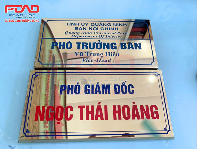 Thi công biển phòng ban