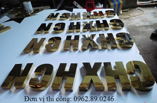 Chữ nổi inox vàng gương - 3SDECOR - Công Ty TNHH Thương Mại Dịch Vụ 3S