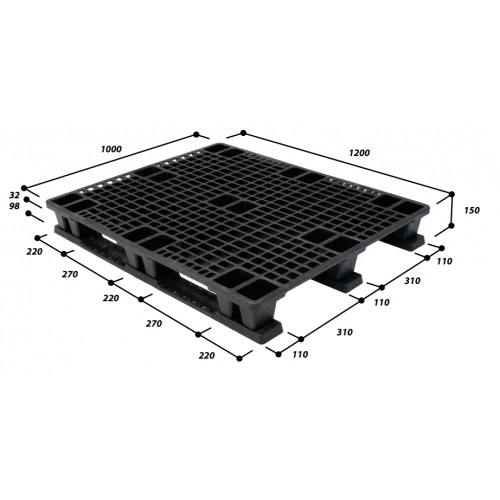 Pallet nhựa đen - Nhựa Logipack - Công Ty TNHH Vật Liệu Và Thiết Bị Logipack