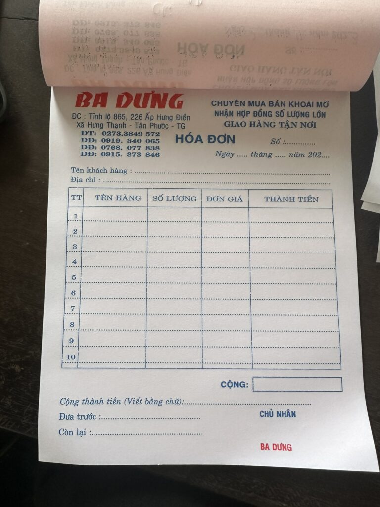 In hóa đơn bán lẻ - In KTC Com -  Công Ty TNHH KTC Com