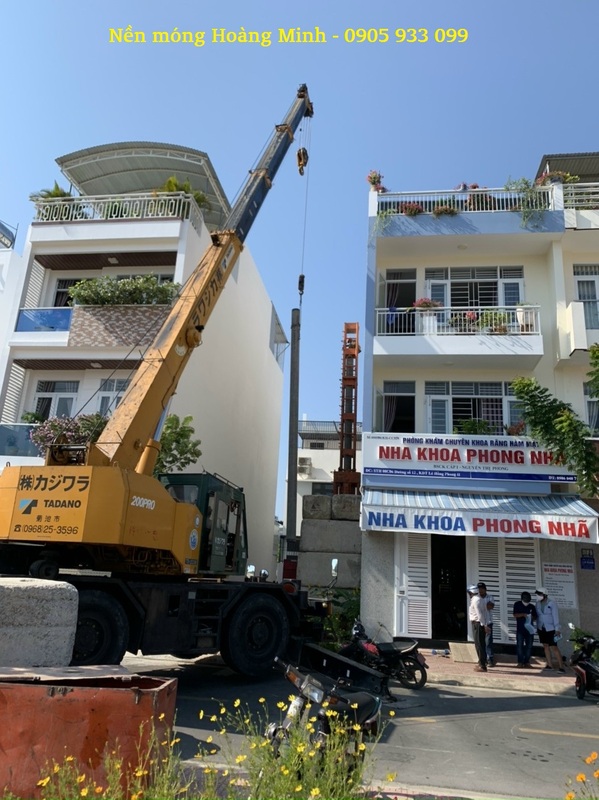 Thi công ép cọc bê tông - Thi Công Nền Móng Hoàng Minh - Công Ty TNHH Xây Dựng Nền Móng Hoàng Minh