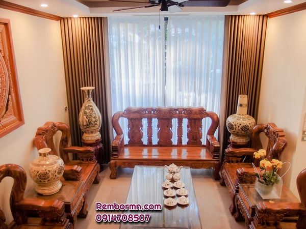 Rèm cửa nhà anh Dũng, căn liền kề Sao Biển Vinhomes Ocean Park - Cửa Hàng Rèm Cửa Cao Cấp Bor.Mn