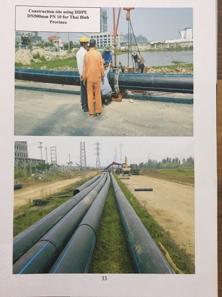Thi công đường ống nước tại Thái Bình