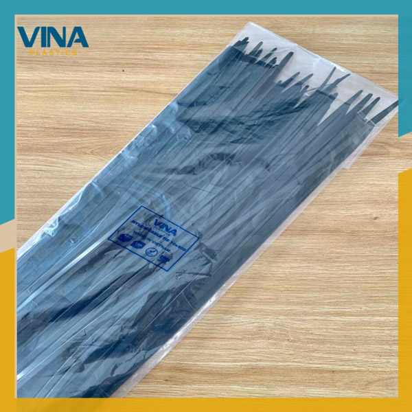 Dây rút nhựa đen 10X600 - Dây Rút Nhựa VINA PLASTIC - Công Ty Cổ Phần Sản Xuất Thương Mại Nhựa Việt Nam