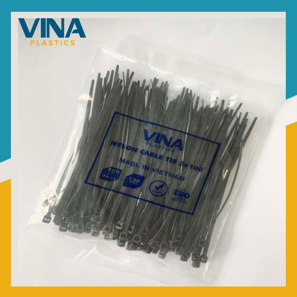 Dây rút nhựa đen 3X100 - Dây Rút Nhựa VINA PLASTIC - Công Ty Cổ Phần Sản Xuất Thương Mại Nhựa Việt Nam