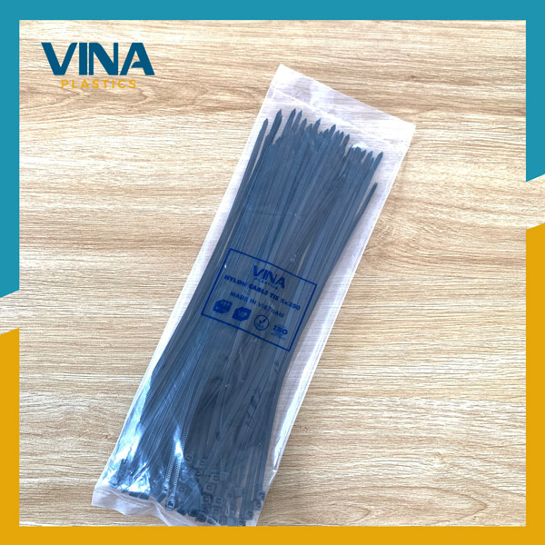 Dây rút nhựa đen 5X250 - Dây Rút Nhựa VINA PLASTIC - Công Ty Cổ Phần Sản Xuất Thương Mại Nhựa Việt Nam