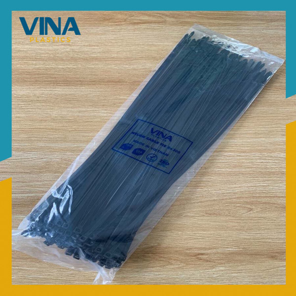 Dây rút nhựa đen 5X300 - Dây Rút Nhựa VINA PLASTIC - Công Ty Cổ Phần Sản Xuất Thương Mại Nhựa Việt Nam
