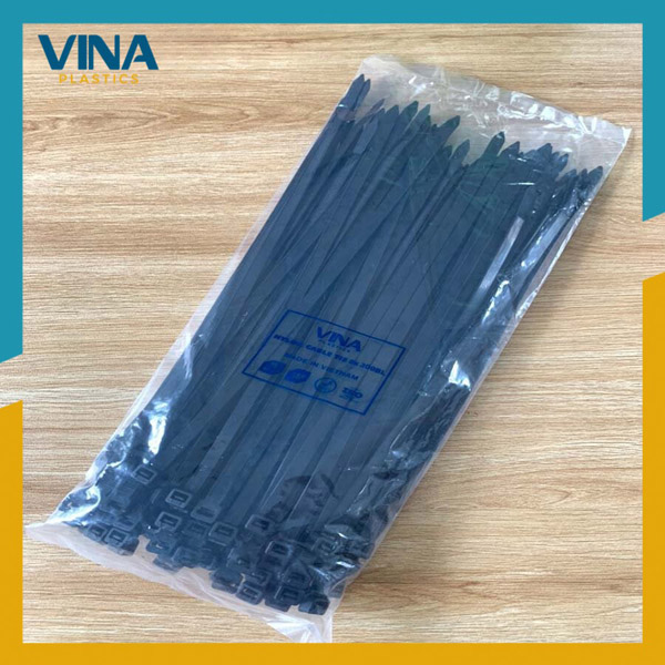 Dây rút nhựa đen 8X300 BL - Dây Rút Nhựa VINA PLASTIC - Công Ty Cổ Phần Sản Xuất Thương Mại Nhựa Việt Nam