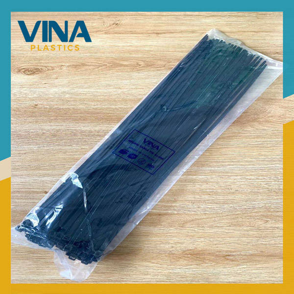 Dây rút nhựa đen 8X400 - Dây Rút Nhựa VINA PLASTIC - Công Ty Cổ Phần Sản Xuất Thương Mại Nhựa Việt Nam