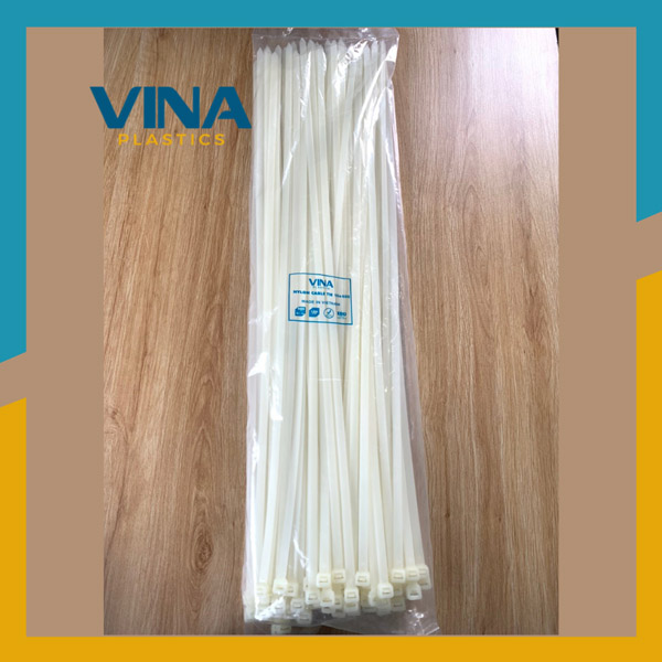 Dây rút nhựa trắng 10X600 - Dây Rút Nhựa VINA PLASTIC - Công Ty Cổ Phần Sản Xuất Thương Mại Nhựa Việt Nam
