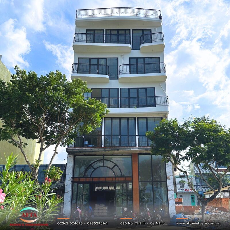 Thi công tòa khách sạn tại đường Nguyễn Tất Thành - Nhà Thầu Xây Dựng AFTA - Công Ty Cổ Phần Tư Vấn Và Xây Dựng AFTA