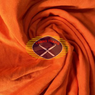 Vải thun cotton 2 chiều cam
