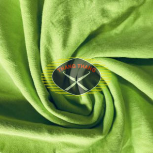 Vải thun cotton 4 chiều xanh