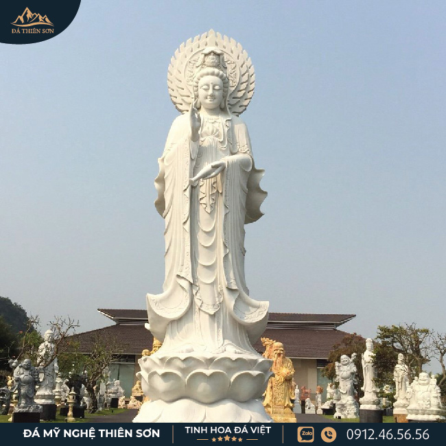 Tượng phật quan âm bằng đá