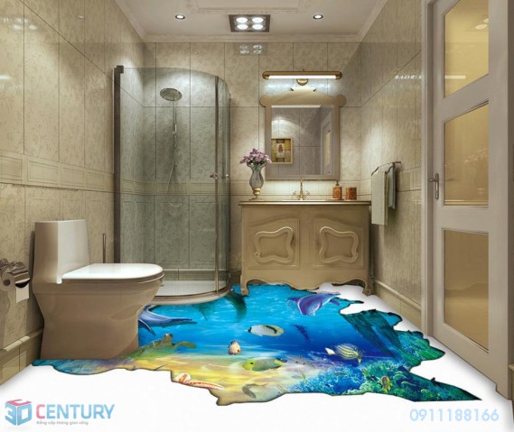 Gạch 3D phòng tắm - Công Ty Cổ Phần Đầu Tư Thương Mại Và Sản Xuất An Gia Phát