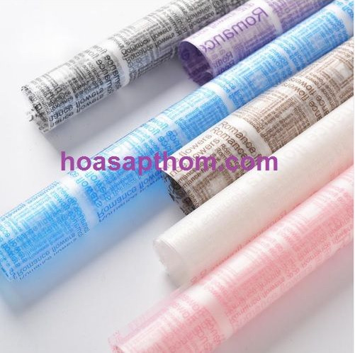 Giấy bóng kính chữ - Phụ Kiện Ngành Hoa Hà Mi - Công Ty TNHH Thương Mại Dịch Vụ Hà Mi