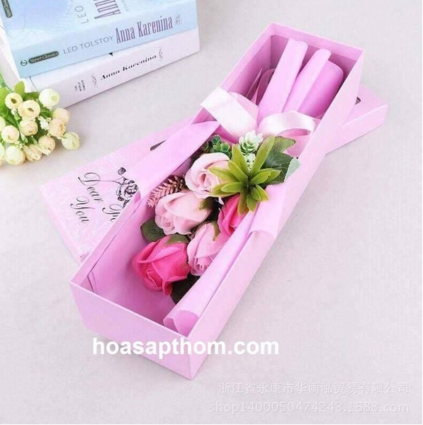 Hoa hồng sáp 5 bông cao cấp - Phụ Kiện Ngành Hoa Hà Mi - Công Ty TNHH Thương Mại Dịch Vụ Hà Mi
