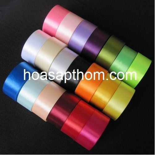 Ruy băng lụa 4cm - Phụ Kiện Ngành Hoa Hà Mi - Công Ty TNHH Thương Mại Dịch Vụ Hà Mi