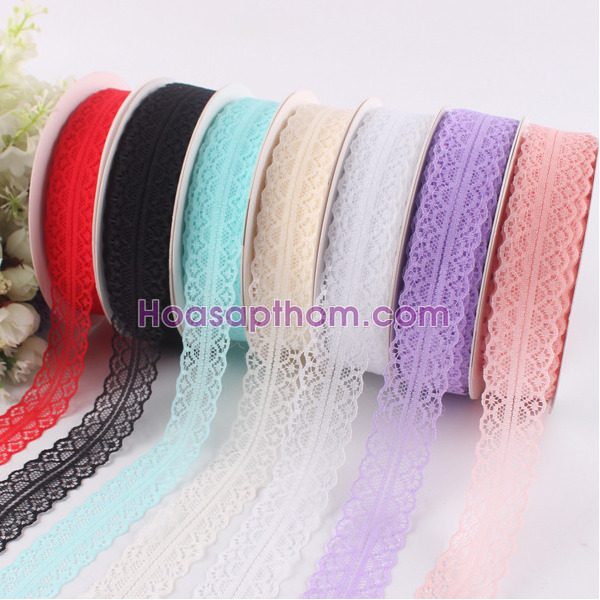 Ruy băng ren cao cấp 2.5cm - Phụ Kiện Ngành Hoa Hà Mi - Công Ty TNHH Thương Mại Dịch Vụ Hà Mi