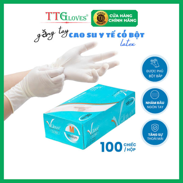 Găng tay y tế latex có bột VGlove