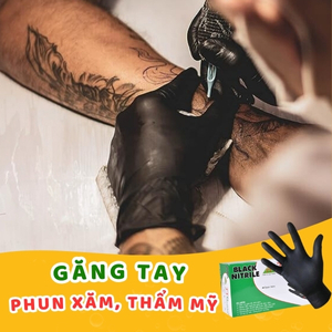 Găng tay đen phun xăm TTGloves