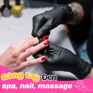Găng tay đen spa, massgae, nail, gội đầu, nhuộm tóc TTGloves