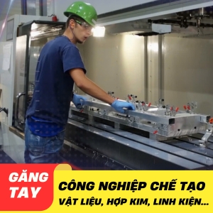 Găng tay nitrile công nghiệp chế tạo vật liệu, hợp kim, linh kiện