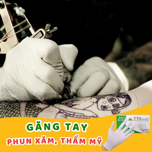 Găng tay trắng phun xăm TTGloves
