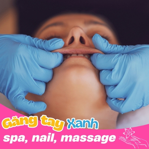 Găng tay xanh spa, massgae, nail, gội đầu, nhuộm tóc TTGloves