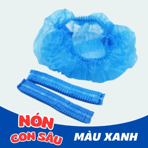 Nón y tế màu xanh