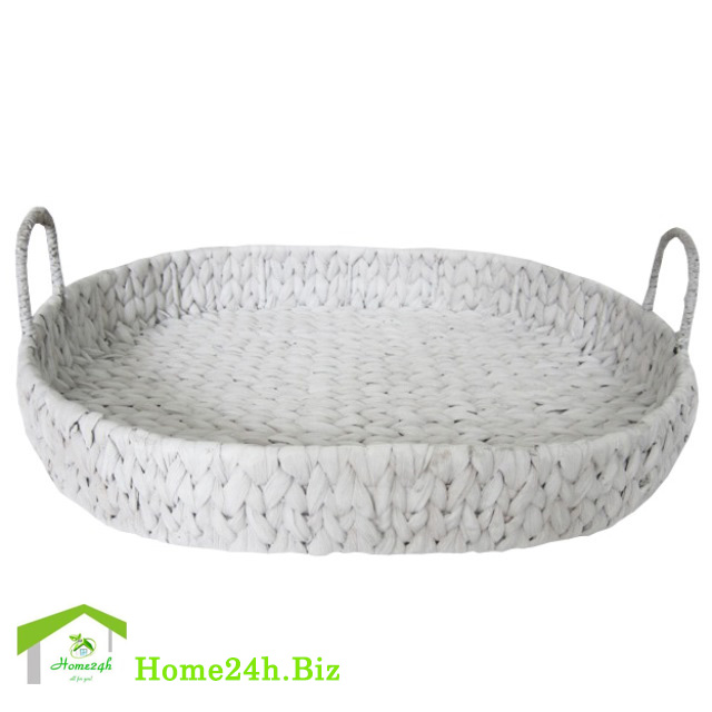 Khay lục bình khung sắt trắng - Lục Bình Mỹ Nghệ Home24H- Công Ty TNHH Home24h