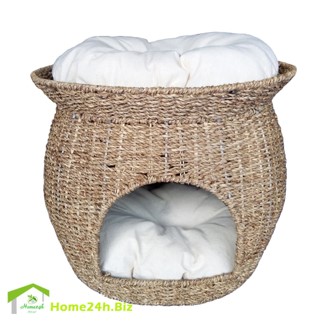 Nhà thú cưng đan cói 2 tầng - Lục Bình Mỹ Nghệ Home24H- Công Ty TNHH Home24h