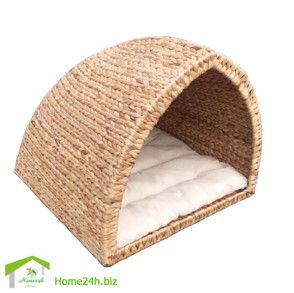 Nhà thú cưng lục bình đan xương cá - Lục Bình Mỹ Nghệ Home24H- Công Ty TNHH Home24h