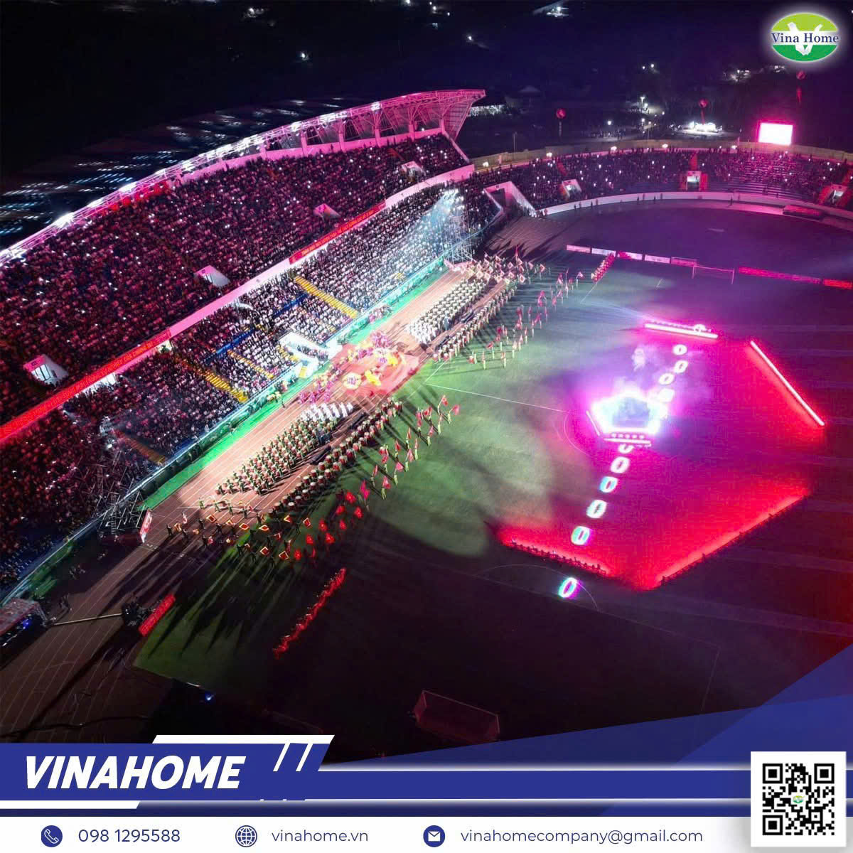 Hệ thống mái che hoàng tráng tại SVĐ Thái Nguyên