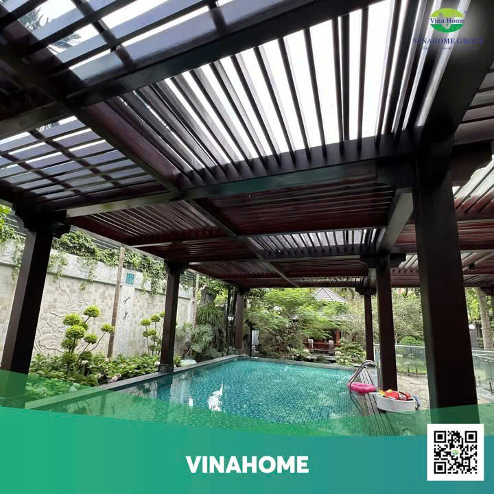 Mái che bể bơi công trình Ecopark