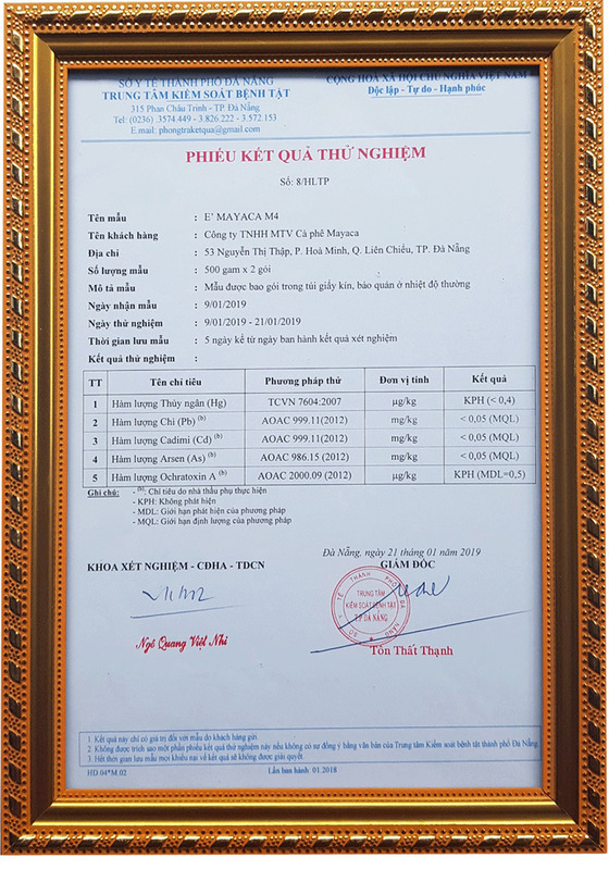 Phiếu kiểm định thử nghiệm