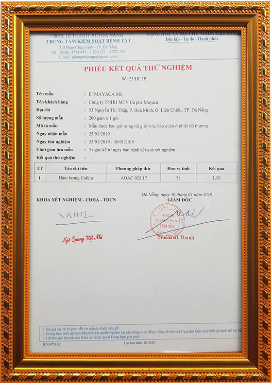 Phiếu kiểm định thử nghiệm