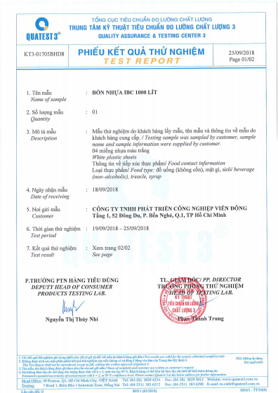  - Công Ty TNHH Phát Triển Công Nghiệp Viễn Đông
